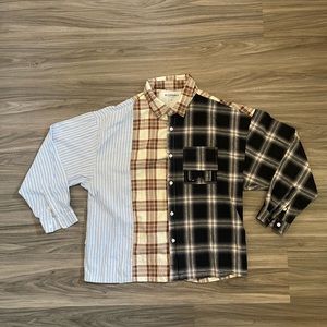 Deconstructed button-up shirt